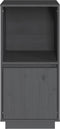 vidaXL - Dressoir - 38x35x80 - cm - massief - grenenhout - grijs