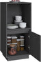 vidaXL - Dressoir - 38x35x80 - cm - massief - grenenhout - grijs