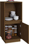 vidaXL - Dressoir - 38x35x80 - cm - massief - grenenhout - honingbruin