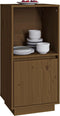 vidaXL - Dressoir - 38x35x80 - cm - massief - grenenhout - honingbruin