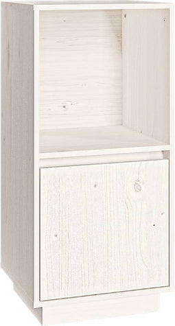 vidaXL - Dressoir - 38x35x80 - cm - massief - grenenhout - wit