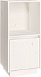 vidaXL - Dressoir - 38x35x80 - cm - massief - grenenhout - wit