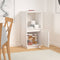 vidaXL - Dressoir - 38x35x80 - cm - massief - grenenhout - wit