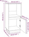vidaXL - Dressoir - 38x35x80 - cm - massief - grenenhout - zwart