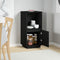 vidaXL - Dressoir - 38x35x80 - cm - massief - grenenhout - zwart