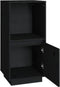 vidaXL - Dressoir - 38x35x80 - cm - massief - grenenhout - zwart