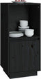 vidaXL - Dressoir - 38x35x80 - cm - massief - grenenhout - zwart