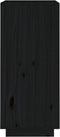 vidaXL - Dressoir - 38x35x80 - cm - massief - grenenhout - zwart