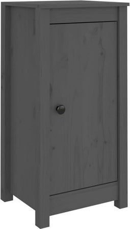 vidaXL - Dressoir - 39x35x80 - cm - massief - grenenhout - grijs
