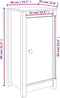 vidaXL - Dressoir - 39x35x80 - cm - massief - grenenhout - grijs