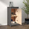 vidaXL - Dressoir - 39x35x80 - cm - massief - grenenhout - grijs