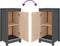 vidaXL - Dressoir - 39x35x80 - cm - massief - grenenhout - grijs