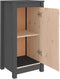 vidaXL - Dressoir - 39x35x80 - cm - massief - grenenhout - grijs