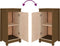 vidaXL - Dressoir - 39x35x80 - cm - massief - grenenhout - honingbruin