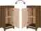 vidaXL - Dressoir - 39x35x80 - cm - massief - grenenhout - honingbruin