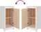 vidaXL - Dressoir - 39x35x80 - cm - massief - grenenhout - wit