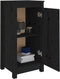 vidaXL - Dressoir - 39x35x80 - cm - massief - grenenhout - zwart