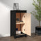 vidaXL - Dressoir - 39x35x80 - cm - massief - grenenhout - zwart