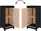 vidaXL - Dressoir - 39x35x80 - cm - massief - grenenhout - zwart