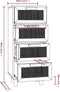vidaXL - Dressoir - 40x30x90 - cm - massief - grenenhout - en - rattan - wit