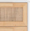 vidaXL - Dressoir - 40x30x90 - cm - massief - grenenhout - en - rattan - wit