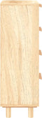 vidaXL - Dressoir - 40x30x90 - cm - massief - grenenhout - en - rattan - bruin