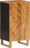 vidaXL - Dressoir - 40x33,5x75 - cm - massief - mangohout - bruin - en - zwart