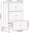 vidaXL - Dressoir - 40x33,5x75 - cm - massief - mangohout - bruin - en - zwart