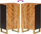 vidaXL - Dressoir - 40x33,5x75 - cm - massief - mangohout - bruin - en - zwart