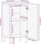 vidaXL - Dressoir - 40x33,5x75 - cm - massief - ruw - mangohout