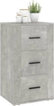 vidaXL - Dressoir - 40x33x70 - cm - bewerkt - hout - betongrijs