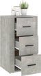 vidaXL - Dressoir - 40x33x70 - cm - bewerkt - hout - betongrijs