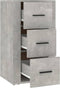 vidaXL - Dressoir - 40x33x70 - cm - bewerkt - hout - betongrijs
