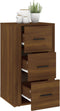 vidaXL - Dressoir - 40x33x70 - cm - bewerkt - hout - bruin - eikenkleur