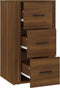 vidaXL - Dressoir - 40x33x70 - cm - bewerkt - hout - bruin - eikenkleur