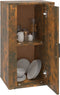 vidaXL - Dressoir - 40x33x70 - cm - bewerkt - hout - gerookt - eikenkleurig