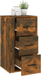 vidaXL - Dressoir - 40x33x70 - cm - bewerkt - hout - gerookt - eikenkleurig