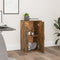 vidaXL - Dressoir - 40x33x70 - cm - bewerkt - hout - gerookt - eikenkleurig