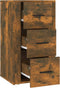 vidaXL - Dressoir - 40x33x70 - cm - bewerkt - hout - gerookt - eikenkleurig