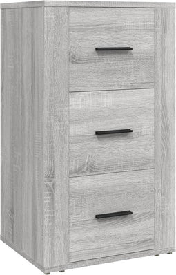 vidaXL - Dressoir - 40x33x70 - cm - bewerkt - hout - grijs - sonoma - eikenkleurig