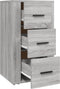 vidaXL - Dressoir - 40x33x70 - cm - bewerkt - hout - grijs - sonoma - eikenkleurig