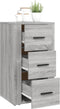 vidaXL - Dressoir - 40x33x70 - cm - bewerkt - hout - grijs - sonoma - eikenkleurig