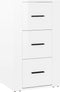 vidaXL - Dressoir - 40x33x70 - cm - bewerkt - hout - hoogglans - wit