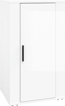vidaXL - Dressoir - 40x33x70 - cm - bewerkt - hout - hoogglans - wit
