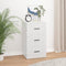 vidaXL - Dressoir - 40x33x70 - cm - bewerkt - hout - hoogglans - wit