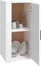 vidaXL - Dressoir - 40x33x70 - cm - bewerkt - hout - hoogglans - wit