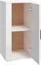 vidaXL - Dressoir - 40x33x70 - cm - bewerkt - hout - hoogglans - wit