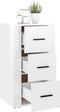 vidaXL - Dressoir - 40x33x70 - cm - bewerkt - hout - hoogglans - wit