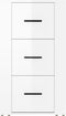 vidaXL - Dressoir - 40x33x70 - cm - bewerkt - hout - hoogglans - wit