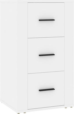 vidaXL - Dressoir - 40x33x70 - cm - bewerkt - hout - wit
